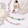 WADORN 6Pcs 3 Style Flower Plastic Enamel Link Bag Strap Extenders FIND-WR0006-37-5