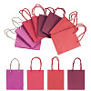 8Pcs 4 Colors Rectangle Paper Gift Bags with Handles CARB-TA0001-18A-1