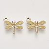 Light Gold Plated Alloy Charms X-ENAM-T009-02D-1