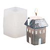 Christmas Theme DIY House Candle Silicone Molds DIY-G049-02-1