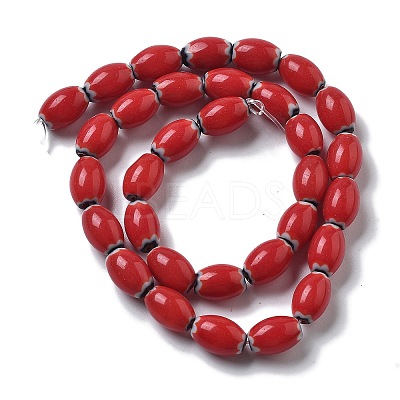 Handmade Millefiori Lampwork Beads Strands LAMP-F035-01-1