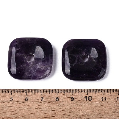 Natural Banded Amethyst Pendants G-Q602-02E-1