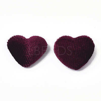 Velvet Cloth Fabric Covered Cabochons WOVE-S084-14F-1