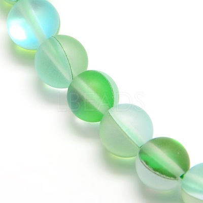Synthetic Moonstone Beads Strands G-F142-6mm-05-1