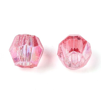 Transparent Spray Painted Glass Beads X1-EGLA-N018-4mm-07-1