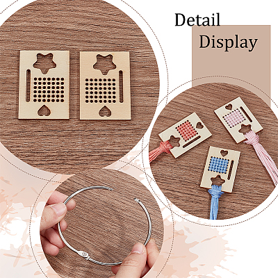 50Pcs Wood Cross Stitch Thread Bobbins WOOD-OC0003-90-1