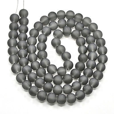 Baking Paint Transparent Glass Bead Strands GLAA-S031-6mm-12-1