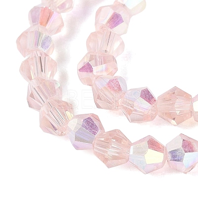 AB Color Plated Transparent Glass Beads Strands GLAA-G127-01-02D-1