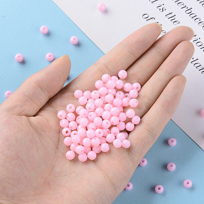 Opaque Acrylic Beads MACR-S370-C6mm-A01-1