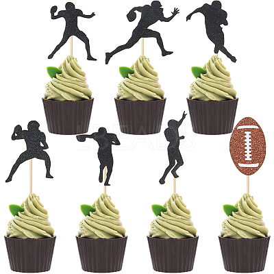 5 Sets Paper Cake Toppers AJEW-SC0002-73-1