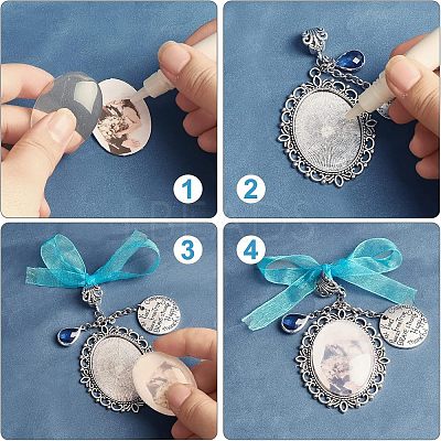 Oval & Flat Round With Word Zinc Alloy Big Pendants FIND-CA0004-75-1