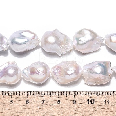 Natural Baroque Pearl Keshi Pearl Beads Strands PEAR-S019-02C-03-1
