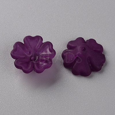 Transparent Frosted Acrylic Bead Caps MACR-S371-04A-743-1