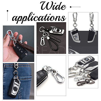 6Pcs 2 Colors Alloy Keychain Clasps DIY-CA0004-46-1