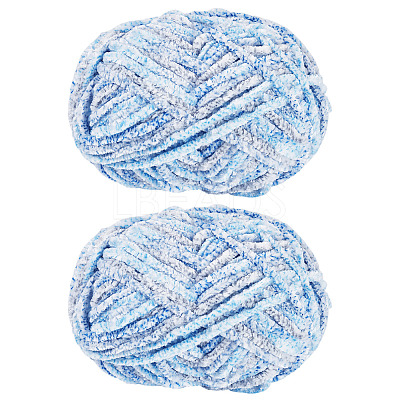 2 Skeins Polyester Yarn for Knitting & Crochet OCOR-TA0003-09B-1