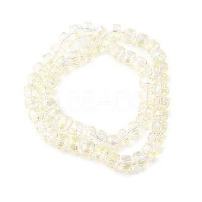 Transparent Electroplate Glass Beads Strands EGLA-P062-01A-01-1
