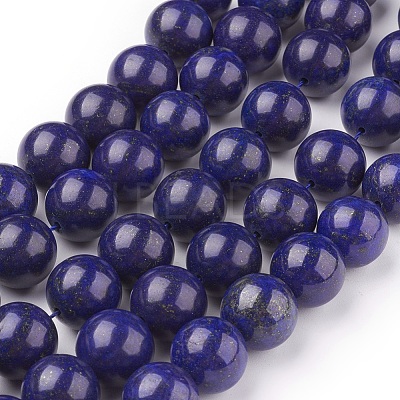 Natural Lapis Lazuli Beads Strands G-G087-14mm-1