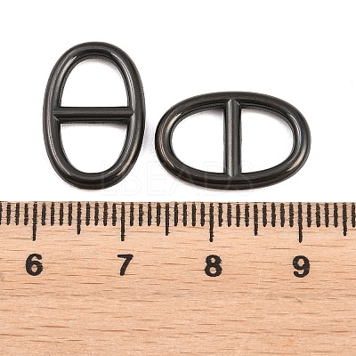 304 Stainless Steel Oval Links Connector Charms STAS-F366-02A-EB-1