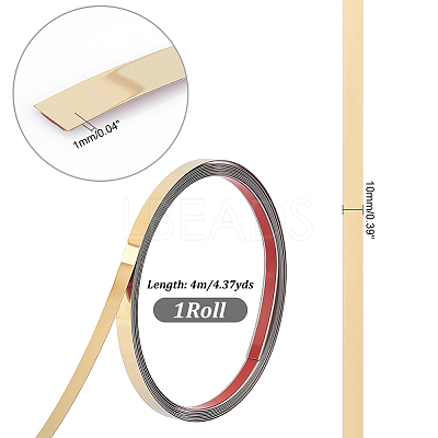201 Stainless Steel Self-Adhesive Flexible Molding Trim FIND-WH0021-49A-G-1