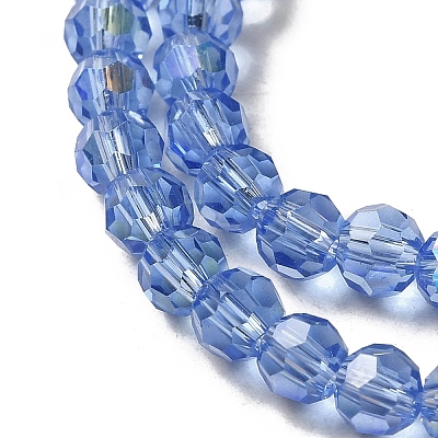 Electroplate Transparent Glass Beads Strands LS-EGLA-A035-T4mm-L14-1