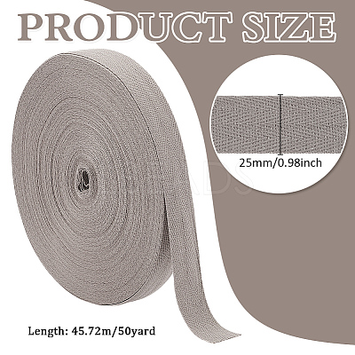 Cotton Herringbone Ribbon OCOR-WH0097-50A-1