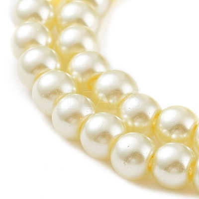 Baking Paint Pearlized Glass Pearl Round Bead Strands X-HY-Q003-6mm-21-1