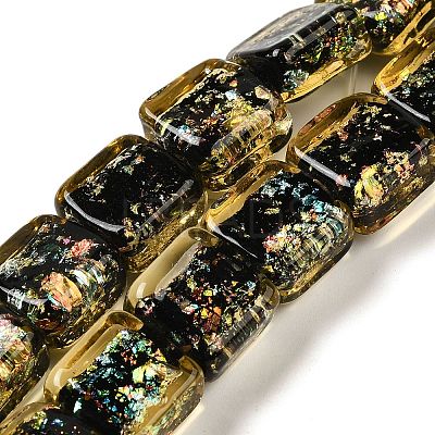 Handmade Dichroic Foil Glass Beads Strands DICH-U001-07A-1