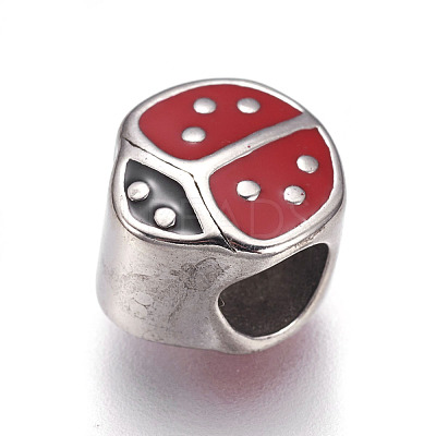 304 Stainless Steel European Beads STAS-O101-03P-16-1
