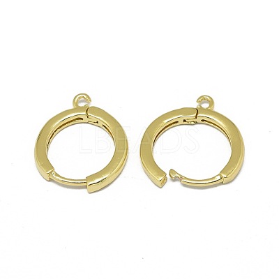 Brass Huggie Hoop Earring Findings PALLOY-F249-19G-1