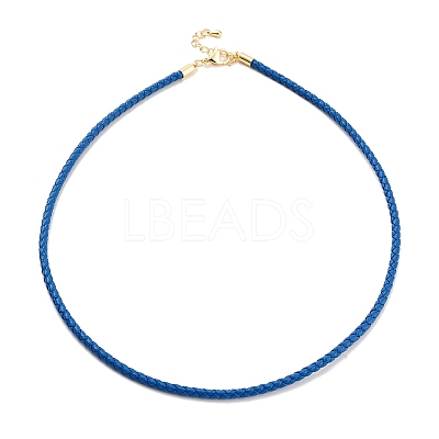 Braided Round Imitation Leather Bracelets Making BJEW-H610-01G-15-1