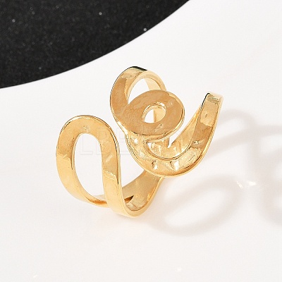 304 Stainless Steel Cuff Open Rings for Women RJEW-H255-01G-02-1