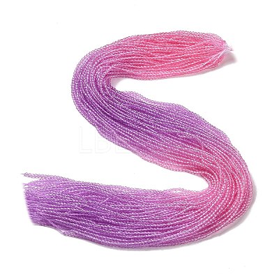 Transparent Gradient Color Glass Beads Strands GLAA-G101-2mm-15-1