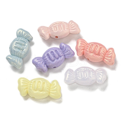 Opaque Acrylic Beads X-OACR-E041-05-1
