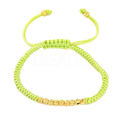 Polyester Cord Braided Bead Bracelets for Women BJEW-L698-01G-02-1