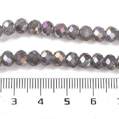 Baking Electroplate Glass Beads Strands DGLA-A039-J8mm-B06-1