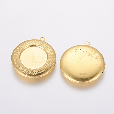 Brass Locket Pendants KK-P094-27-1