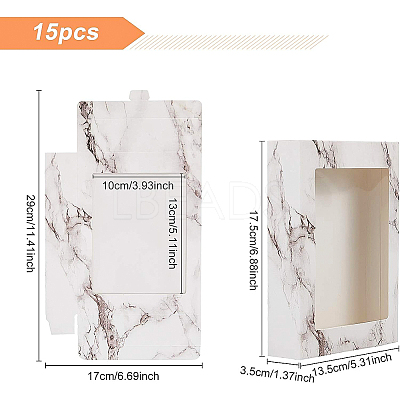 Marble Texture Pattern Paper Gift Boxes CON-BC0006-24B-1