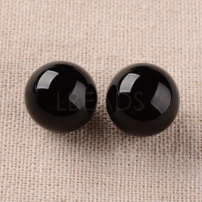 Natural Dyed & Heated Black Onyx Round Ball Beads G-I174-16mm-11-1
