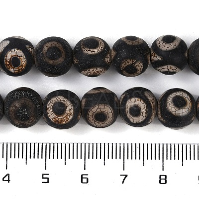 Tibetan Style dZi Beads G-K166-02-10mm-L3-01-1