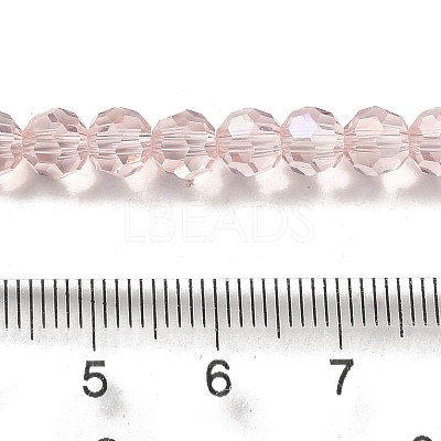 Electroplate Transparent Glass Beads Strands EGLA-A035-T6mm-L20-1