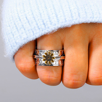 Sunflower Zinc Alloy Finger Rings FS-WGCE082-05-1