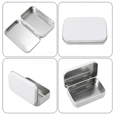 4Pcs Iron Jewelry Storage Boxes with Hinged Lid CON-SP0001-20D-1