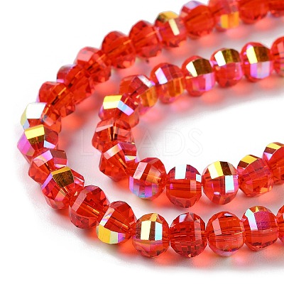Transparent Electroplate Glass Beads Strands GLAA-Q099-C01-M01-1