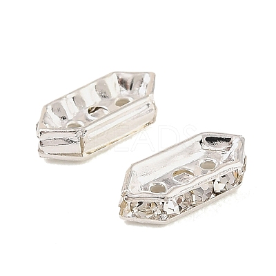 Brass Crystal Rhinestone Spacer Bars RB-T019-01B-S-1