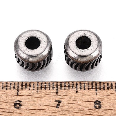 304 Stainless Steel European Style Large Hole Beads STAS-T072-145AS-1