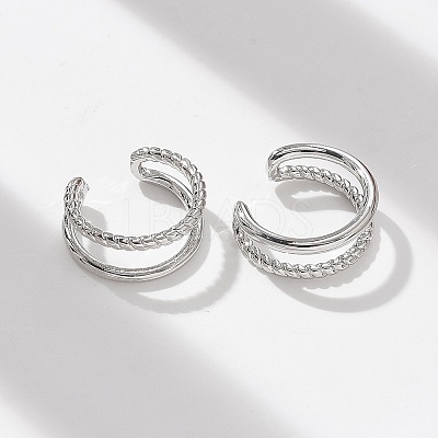 Brass Cuff Earrings EJEW-I249-16P-1