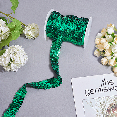 Plastic Paillette Elastic Beads PVC-OC0001-01G-1
