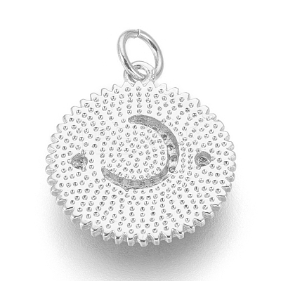 Brass Micro Pave Cubic Zirconia Pendants KK-O113-04P-C-1