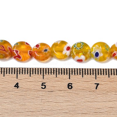 Handmade Millefiori Lampwork Beads Strands LAMP-G166-17A-06-1