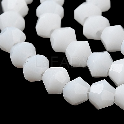 Opaque Solid Color Imitation Jade Glass Beads Strands GLAA-F029-P4mm-15-1